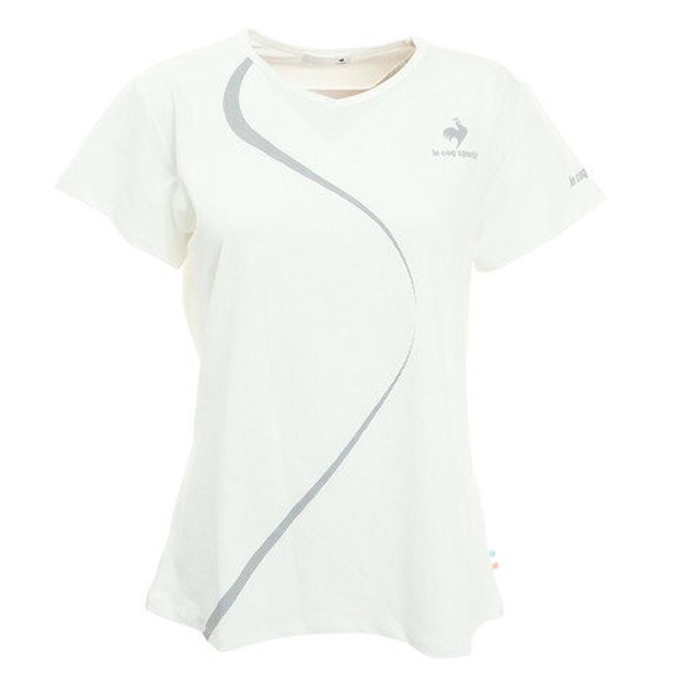 ルコック スポルティフ(Lecoq Sportif) テニスウェア レディース YEARTOP ゲームシャツ QTWTJA04 WHT (レディース)