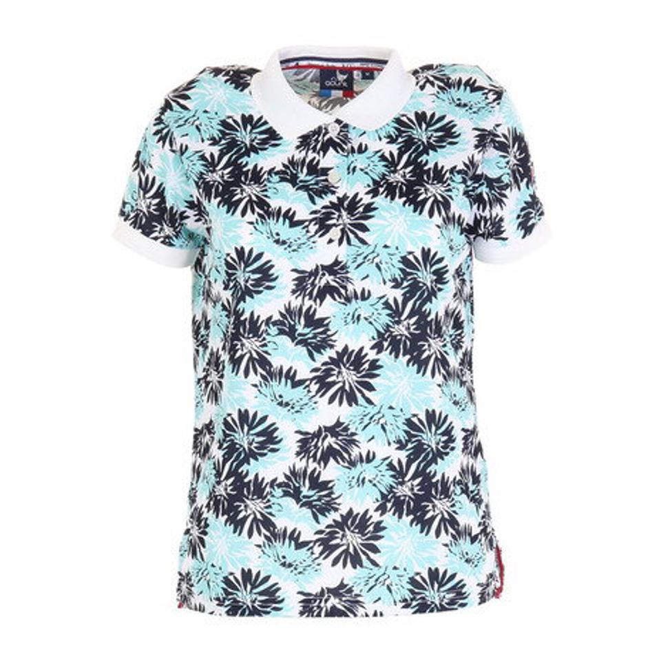 クランク(CLUNK) ゴルフウェア 軽量花柄ポロシャツ CL5KUG09 TQG (レディース)