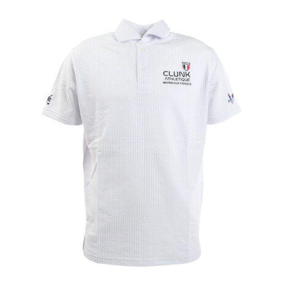 クランク(CLUNK) ゴルフ ポロシャツ ストレッチサッカーベーシックポロシャツ CL5KTG12 WHT (メンズ)