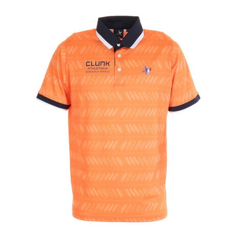 クランク(CLUNK)(メンズ)ゴルフ ポロシャツ 冷感サーフ柄ポロシャツ CL5KTG09 ORG