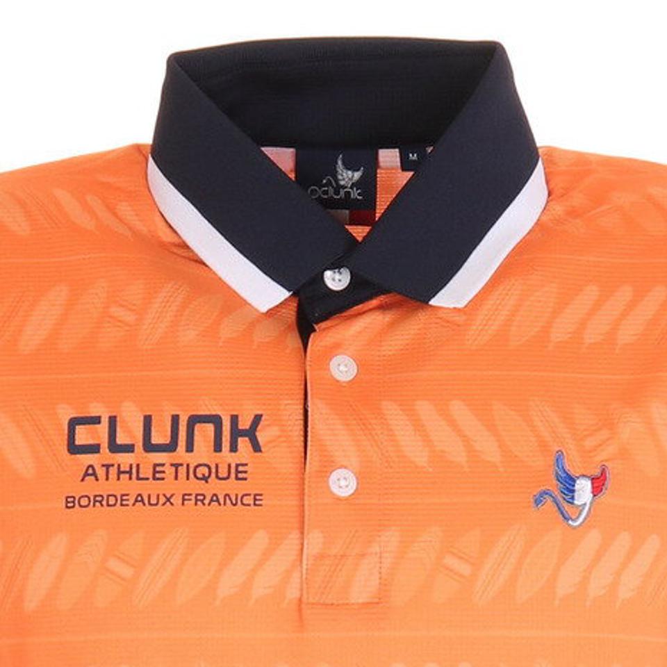 クランク(CLUNK)(メンズ)ゴルフ ポロシャツ 冷感サーフ柄ポロシャツ CL5KTG09 ORG