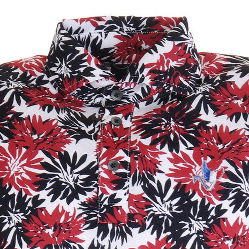 クランク(CLUNK) ゴルフ ポロシャツ 軽量プリントポロシャツ CL5KTG06 RED (メンズ)