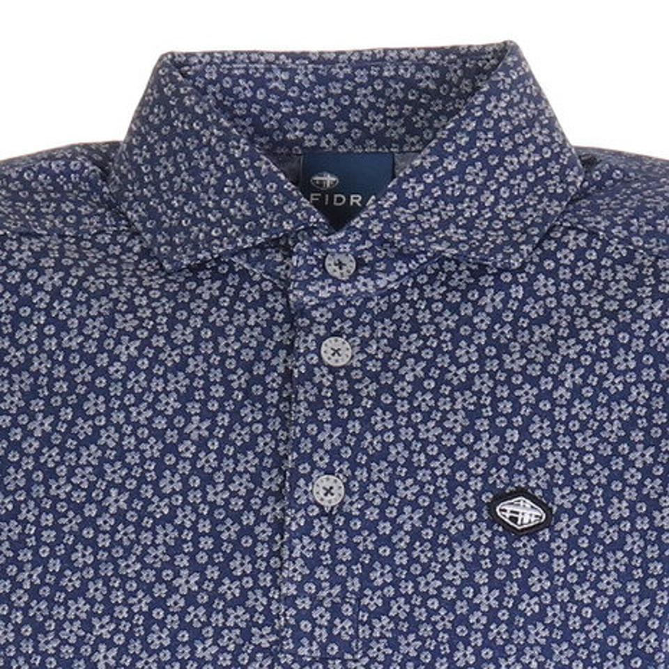 フィドラ(FIDRA) ゴルフウェア flower ジャカードポロシャツ FD5KTG31 NVY (メンズ)
