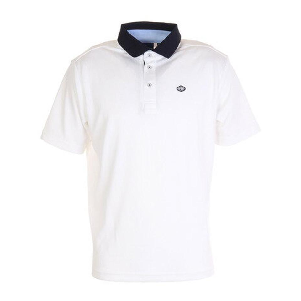 フィドラ(FIDRA)(メンズ)ゴルフウェア 半袖 吸水 速乾 ジャカード ポロシャツ FD5KTG21 WHT