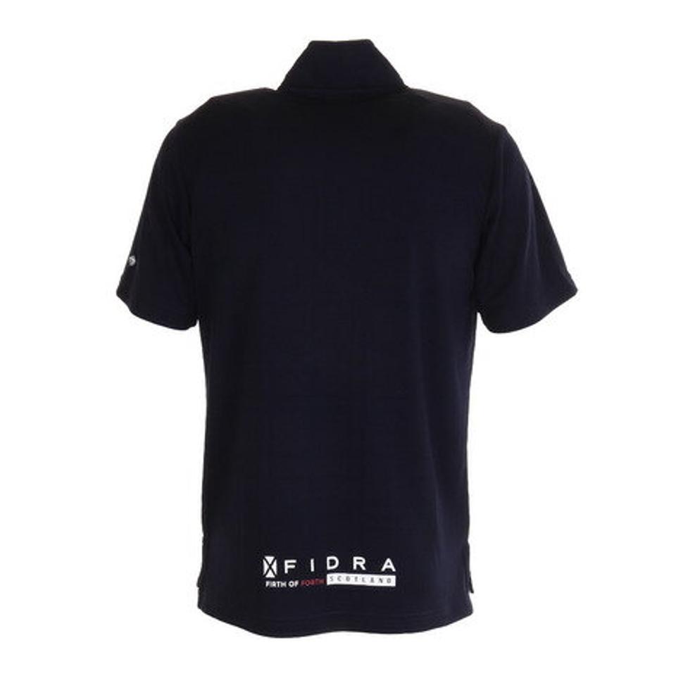 フィドラ(FIDRA)(メンズ)ゴルフウェア 吸水 速乾 接触冷感 ポロシャツ cool ハーフジップシャツ FD5KTG06 NVY