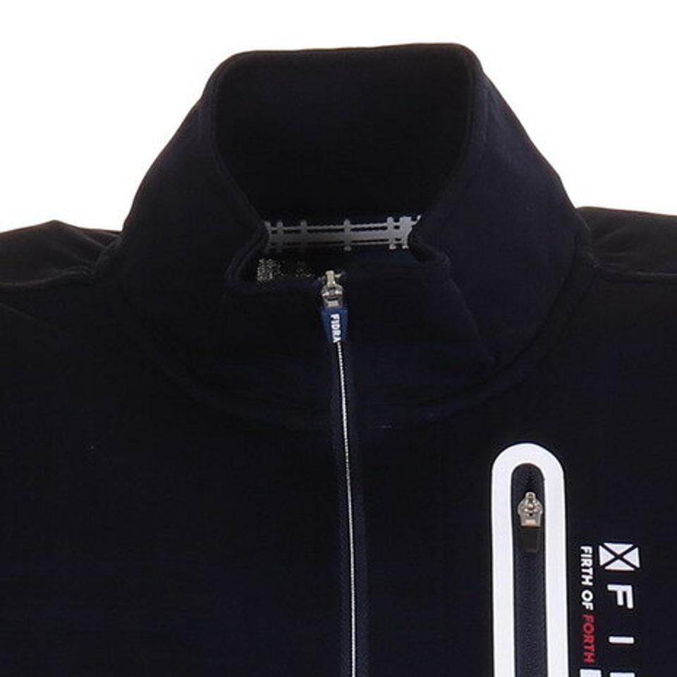 フィドラ(FIDRA)(メンズ)ゴルフウェア 吸水 速乾 接触冷感 ポロシャツ cool ハーフジップシャツ FD5KTG06 NVY