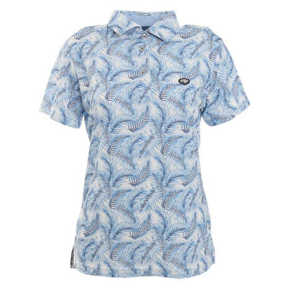 フィドラ(FIDRA) ゴルフウェア リーフプリントポロシャツ FD5KUG22 SAX (レディース)