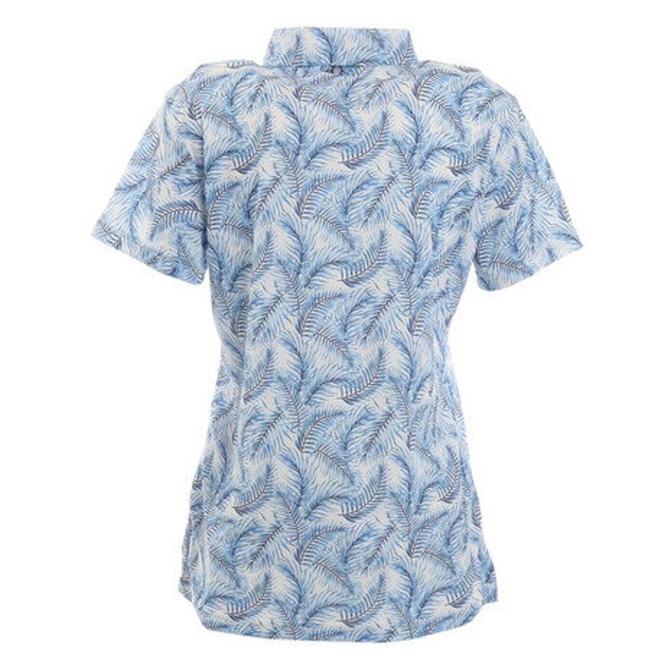 フィドラ(FIDRA) ゴルフウェア リーフプリントポロシャツ FD5KUG22 SAX (レディース)