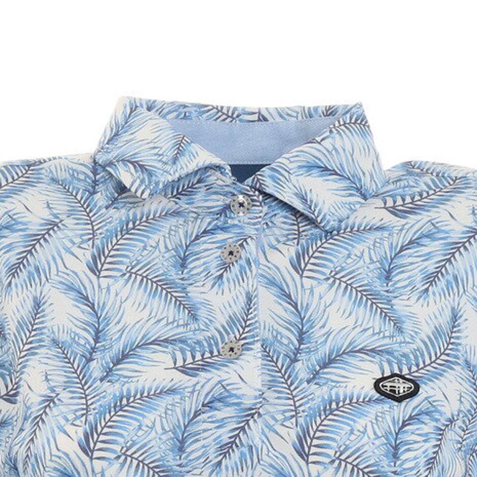 フィドラ(FIDRA) ゴルフウェア リーフプリントポロシャツ FD5KUG22 SAX (レディース)