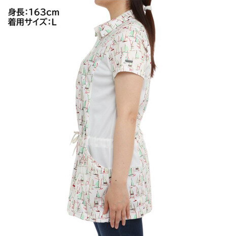 エピキュール(epicure)(レディース)ゴルフウェア 半袖 吸水 速乾 ヨットハーバープリントチュニックシャツ 152-24442-004