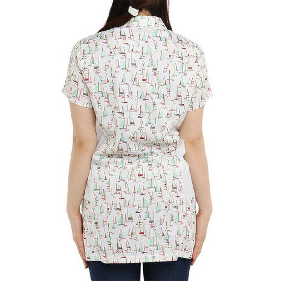 エピキュール(epicure)(レディース)ゴルフウェア 半袖 吸水 速乾 ヨットハーバープリントチュニックシャツ 152-24442-004