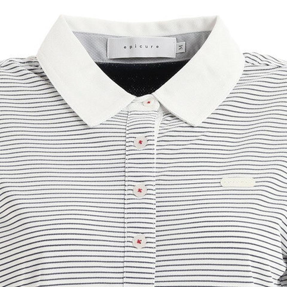 エピキュール(epicure)(レディース)ゴルフウェア 先染めボーダーポロシャツ 152-24341-004