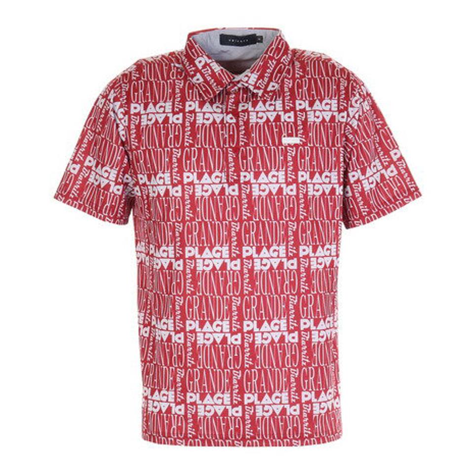 エピキュール(epicure)(メンズ)ゴルフウェア 半袖 吸水 速乾 接触冷感 グランプラージュプリントポロシャツ 151-24442-063