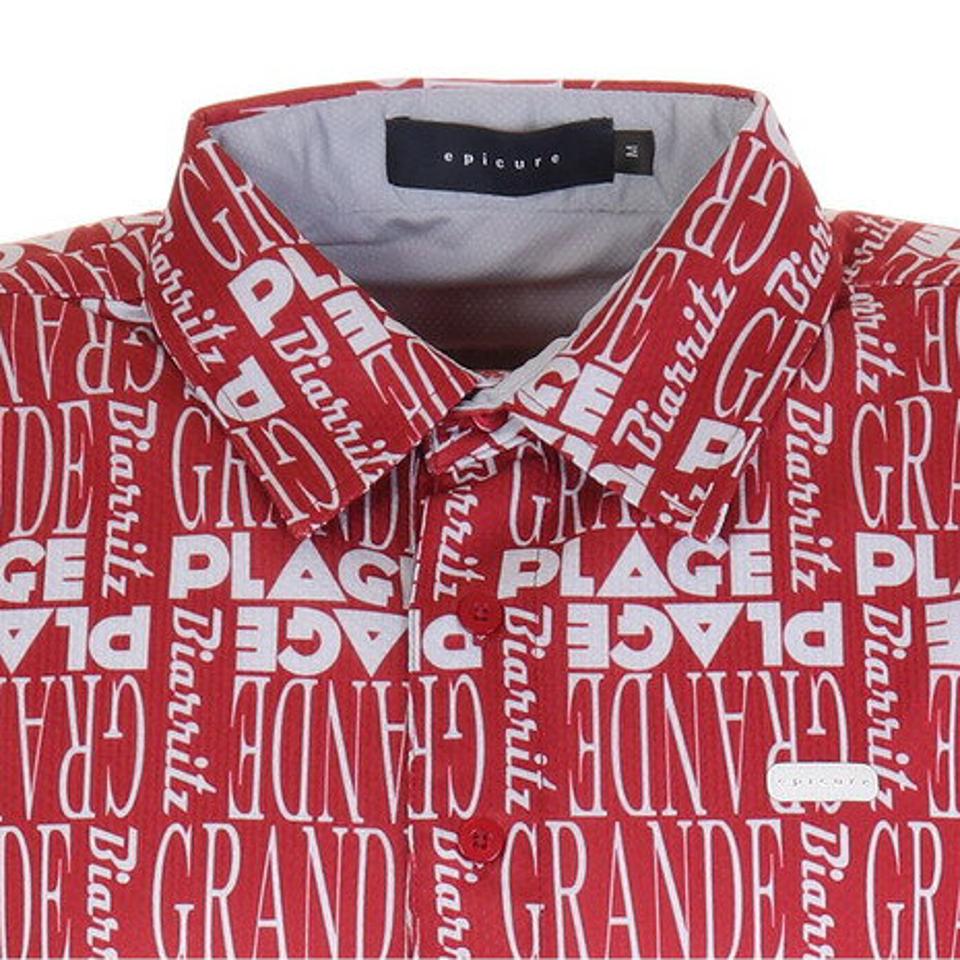 エピキュール(epicure)(メンズ)ゴルフウェア 半袖 吸水 速乾 接触冷感 グランプラージュプリントポロシャツ 151-24442-063