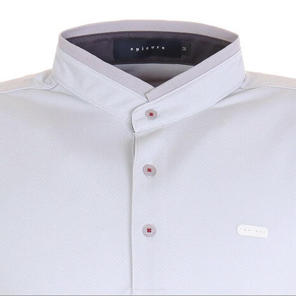 エピキュール(epicure)(メンズ)ゴルフウェア 半袖 吸水 速乾 ハイスタンドカラーポロシャツ 151-24342-013