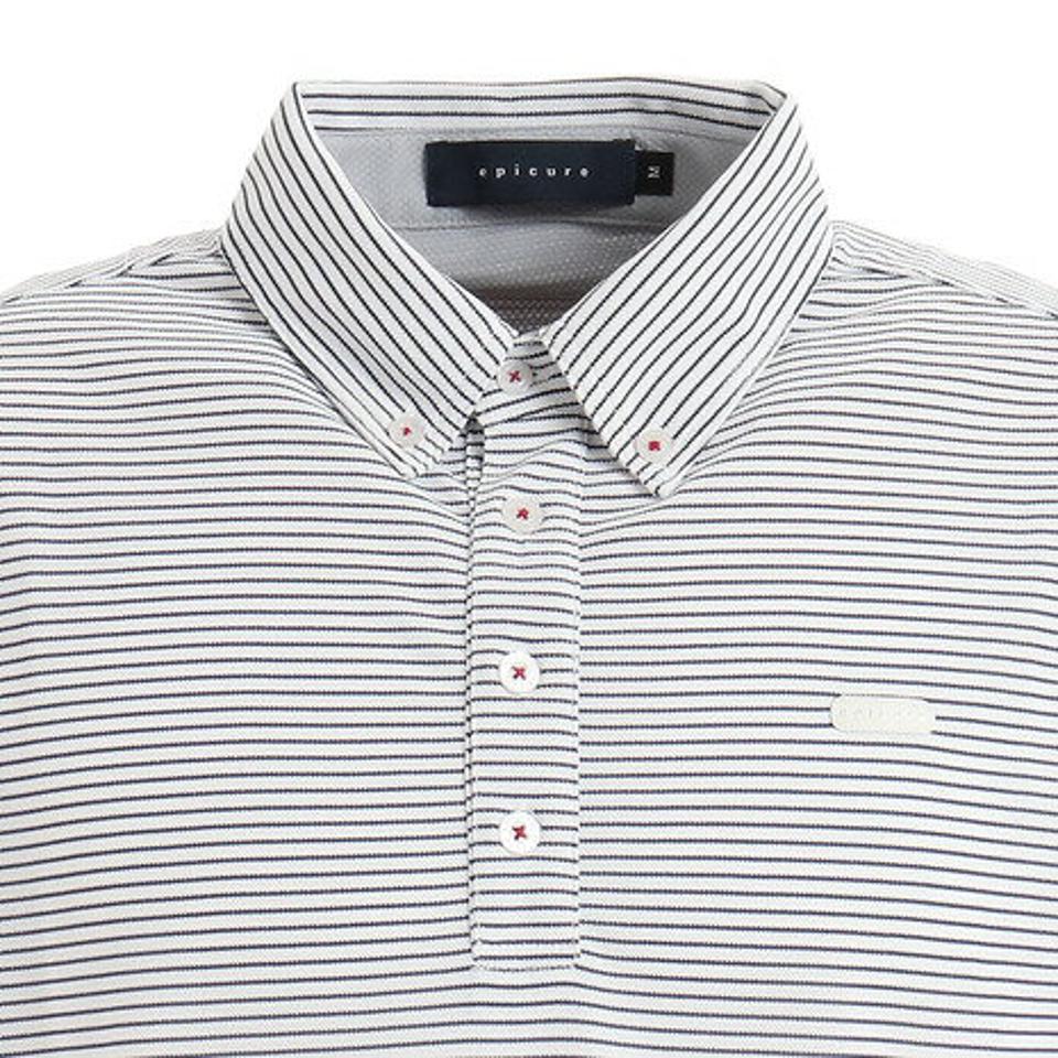エピキュール(epicure)(メンズ)ゴルフ ポロシャツ 先染めボーダーポロシャツ 151-24340-004
