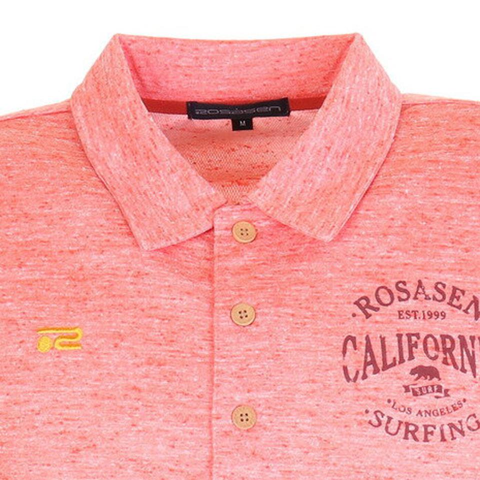 ROSASEN ゴルフウェア バックメッシュネップ半袖ポロシャツ 044-24342-037 (メンズ)