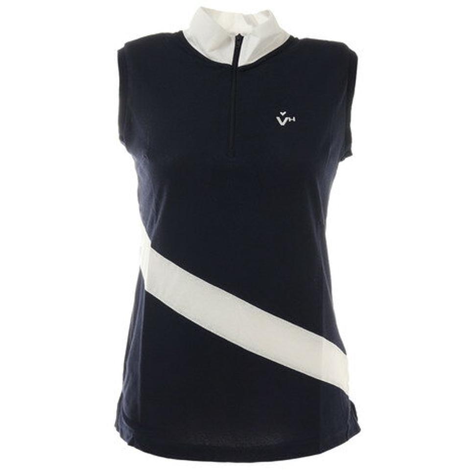 ビバハート(VIVA HEART)(レディース)ゴルフウェア 天竺ノースリーブシャツ 012-22571-098VMI