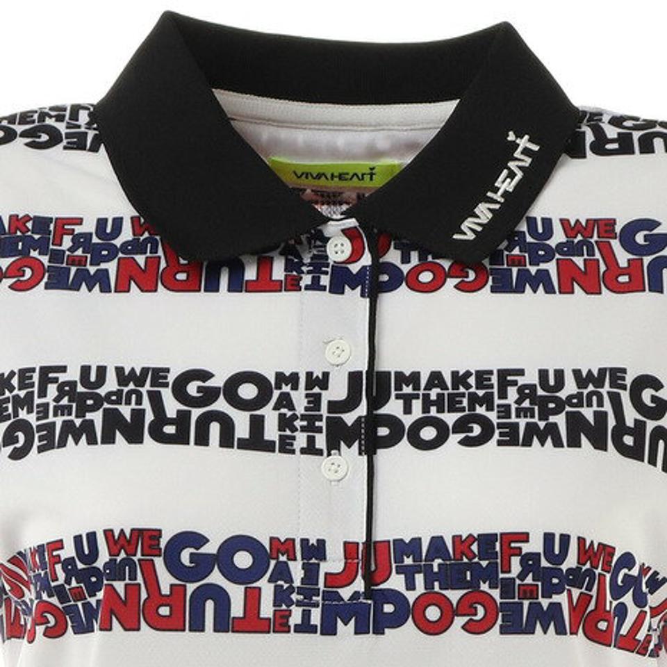 ビバハート(VIVA HEART)(レディース)ゴルフウェア Lyricボーダーシャツ 012-22541-005VMI