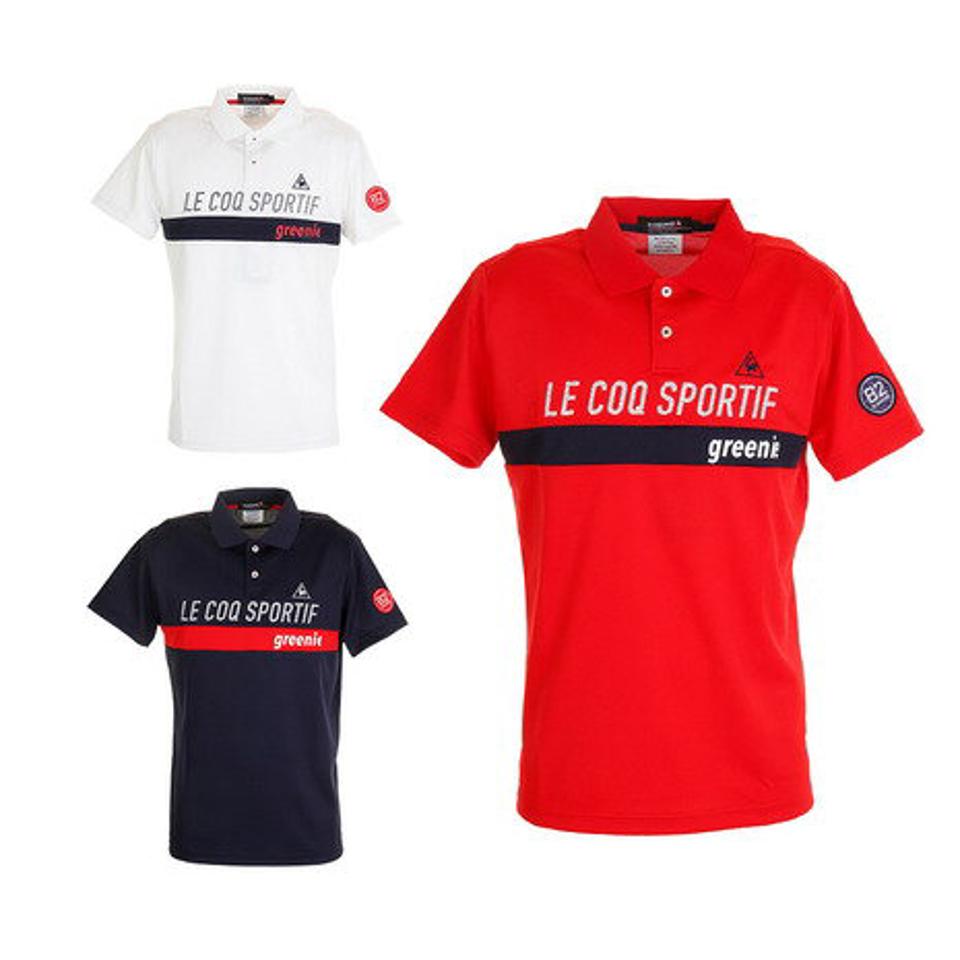 ルコックスポルティフ ゴルフ(メンズ) ゴルフウェア 吸汗 胸ロゴ半袖シャツ QGMPJA56XB