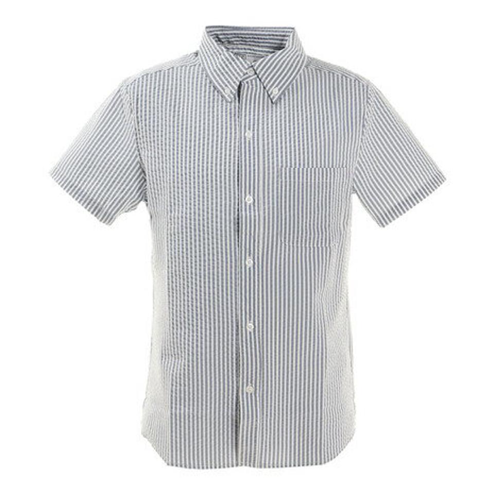 パフォーマンスギア(PG) シアサッカー 半袖シャツ 871PA1SD6316WHxNV (メンズ)