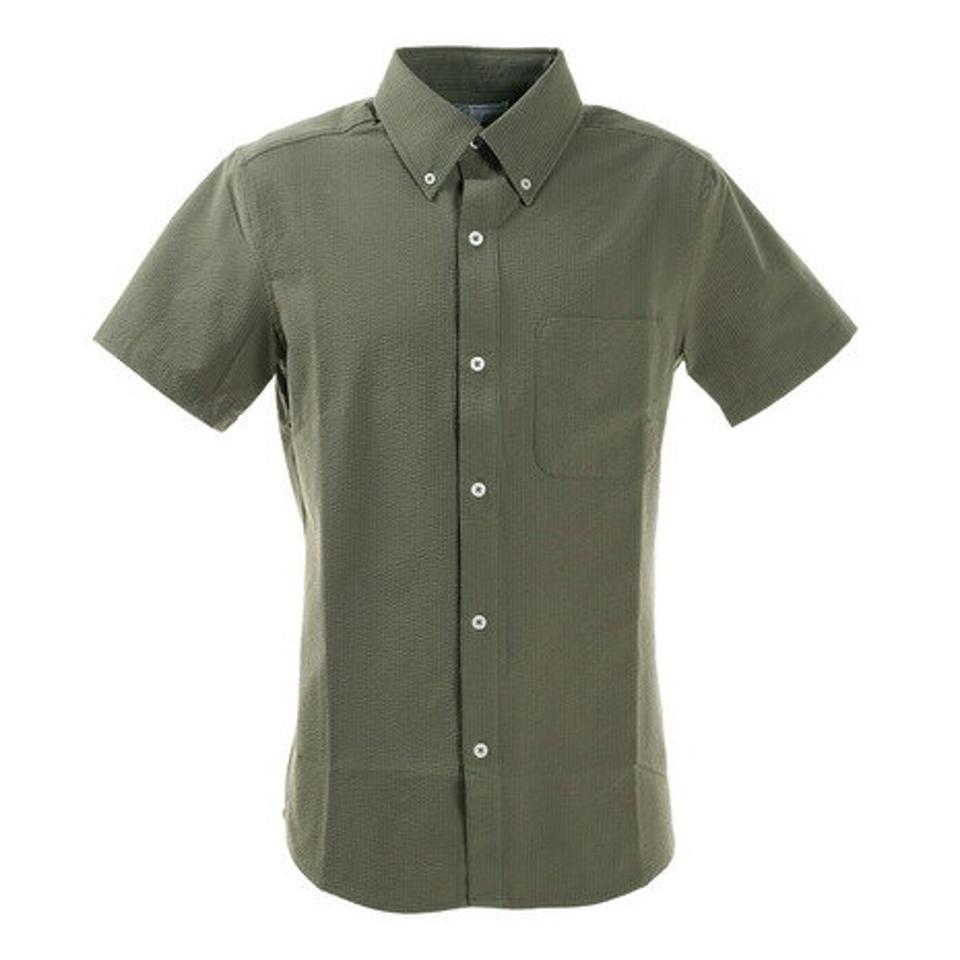 パフォーマンスギア(PG)(メンズ)シアサッカー 半袖シャツ 871PA1SD6316KHK