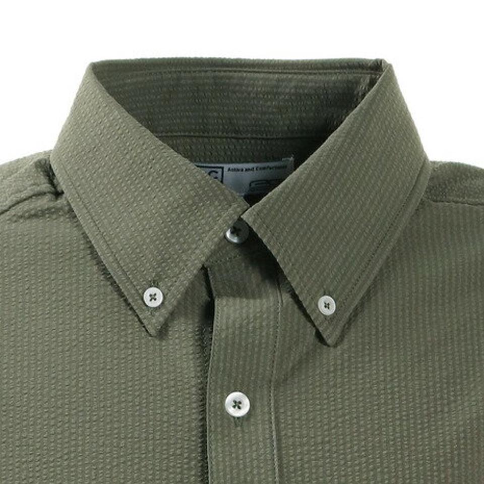 パフォーマンスギア(PG)(メンズ)シアサッカー 半袖シャツ 871PA1SD6316KHK