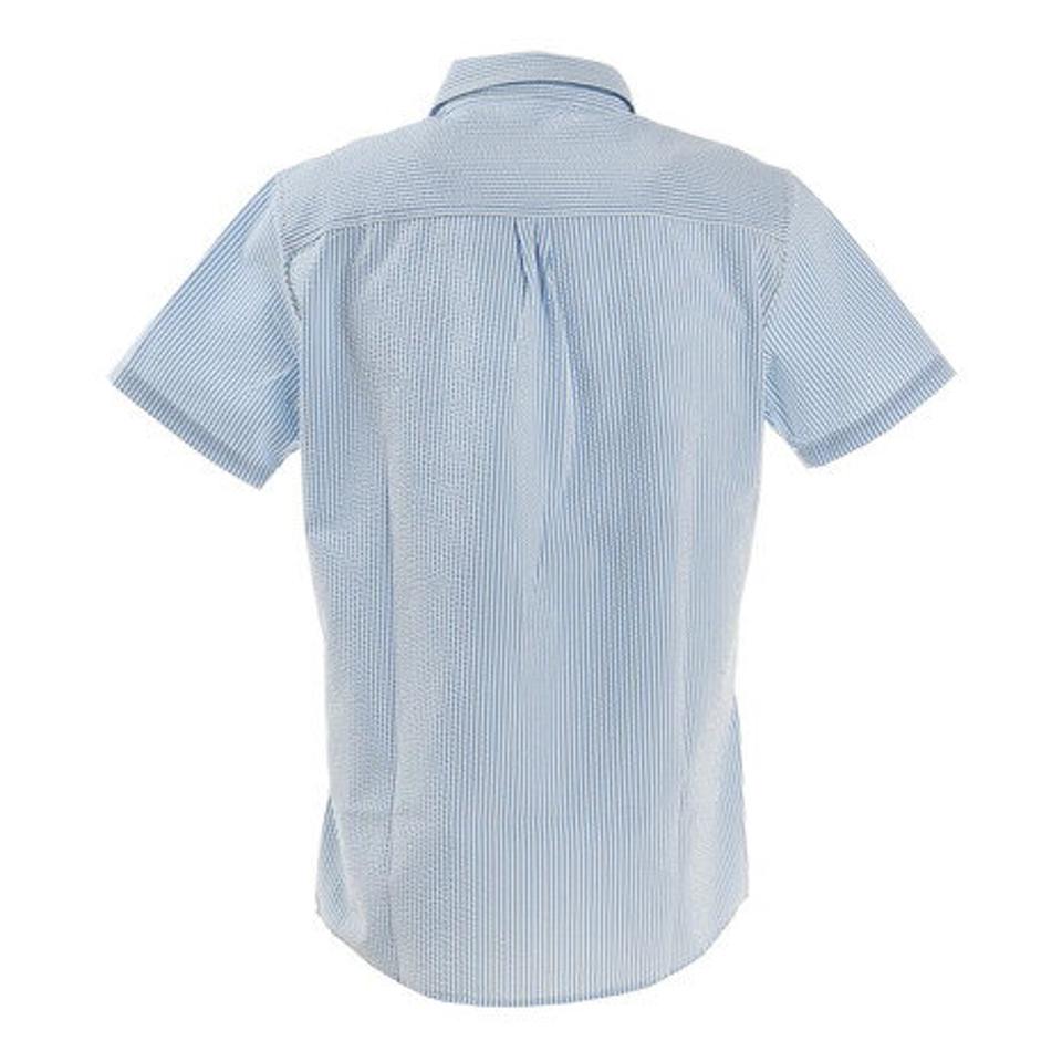 パフォーマンスギア(PG)(メンズ)シアサッカー 半袖シャツ 871PA1SD6316BLxWH