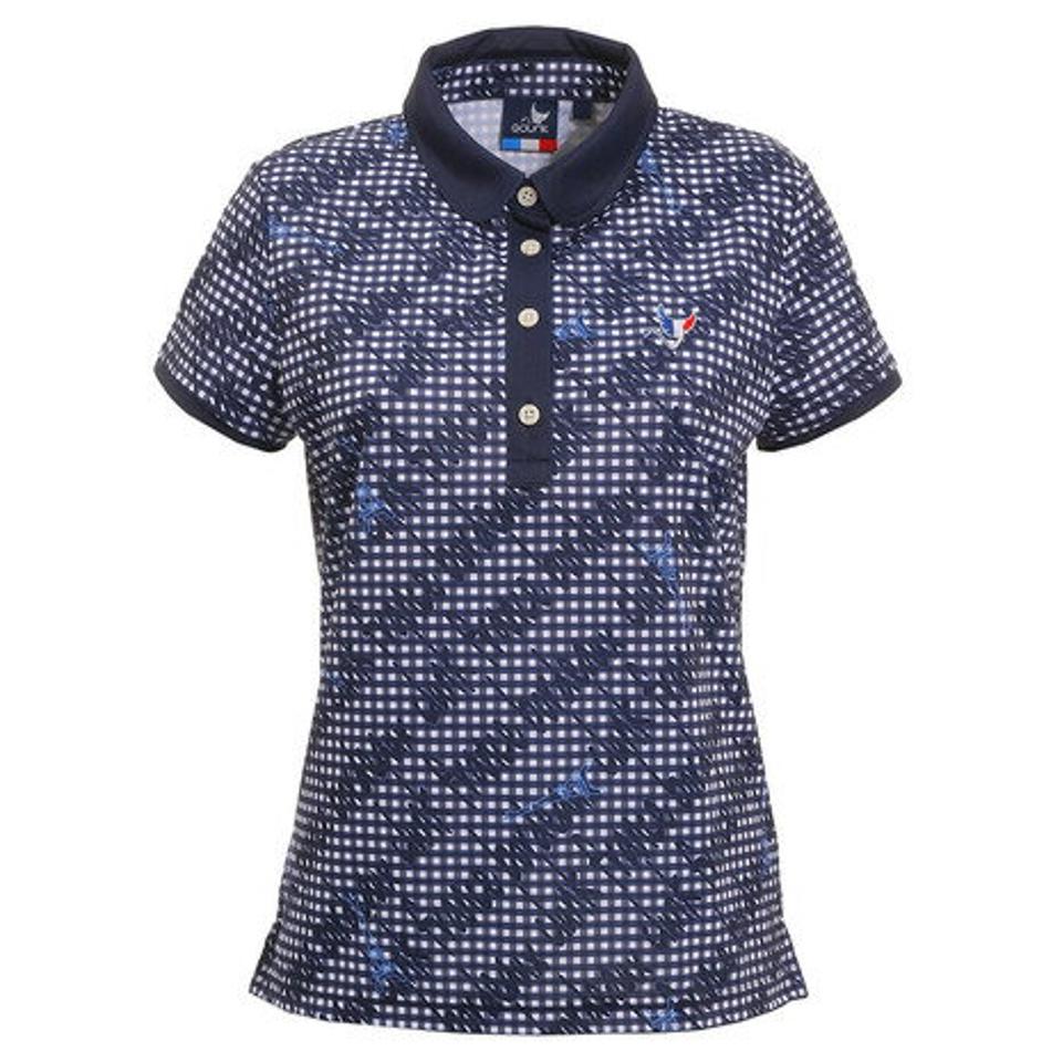 クランク(CLUNK) ゴルフウェア ギンガムチェックポロシャツ CL5HUG05 NVY (レディース)