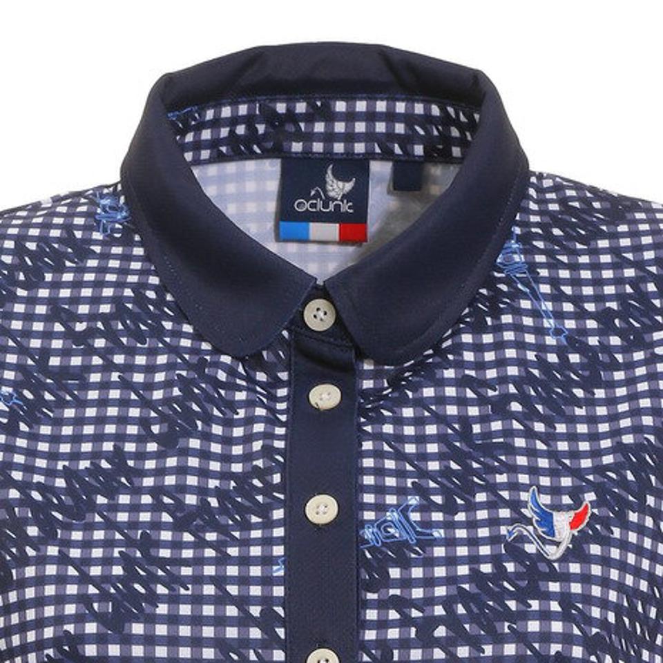 クランク(CLUNK) ゴルフウェア ギンガムチェックポロシャツ CL5HUG05 NVY (レディース)