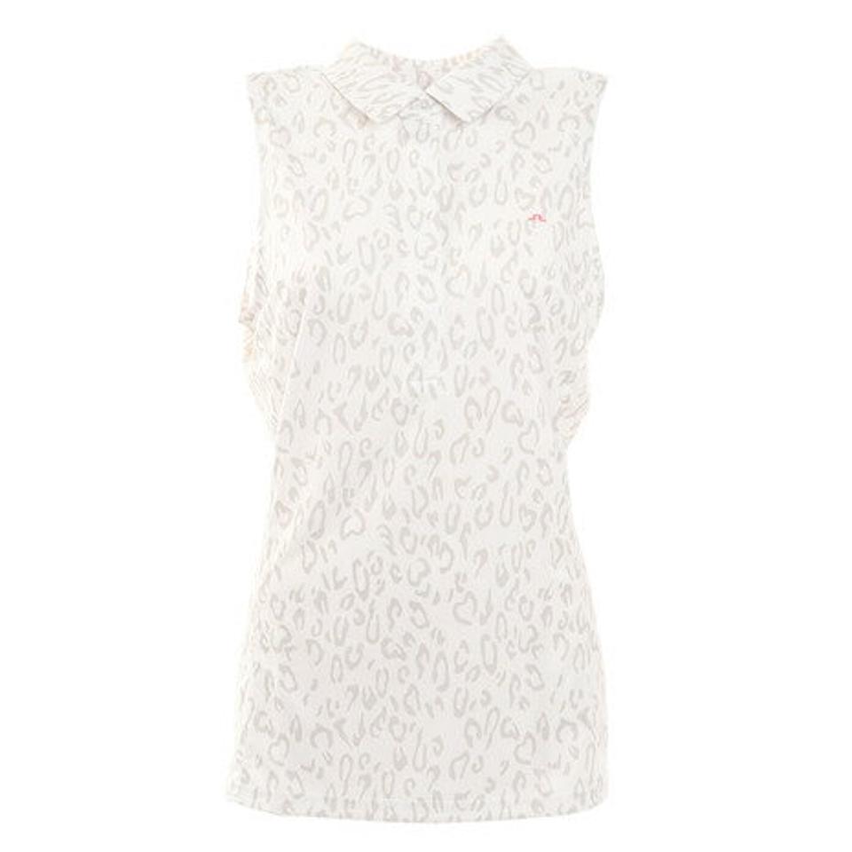 J.LINDEBERG(レディース)ゴルフウェア 4WAYストレッチ シーズナルプリントノースリーブシャツ 072-24477-012