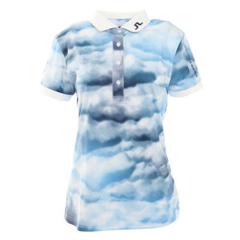 J.LINDEBERG(レディース)ゴルフウェア WAYストレッチ シーズナルプリントツアーテックポロシャツ 072-24351-097 プロ着用モデル