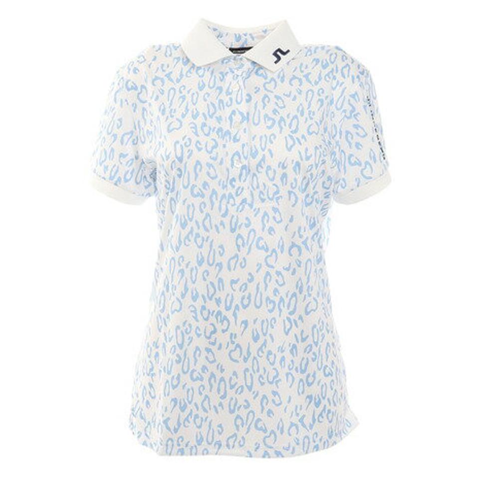 J.LINDEBERG(レディース)ゴルフウェア 4WAYストレッチ シーズナルプリントツアーテックポロシャツ 072-24351-093