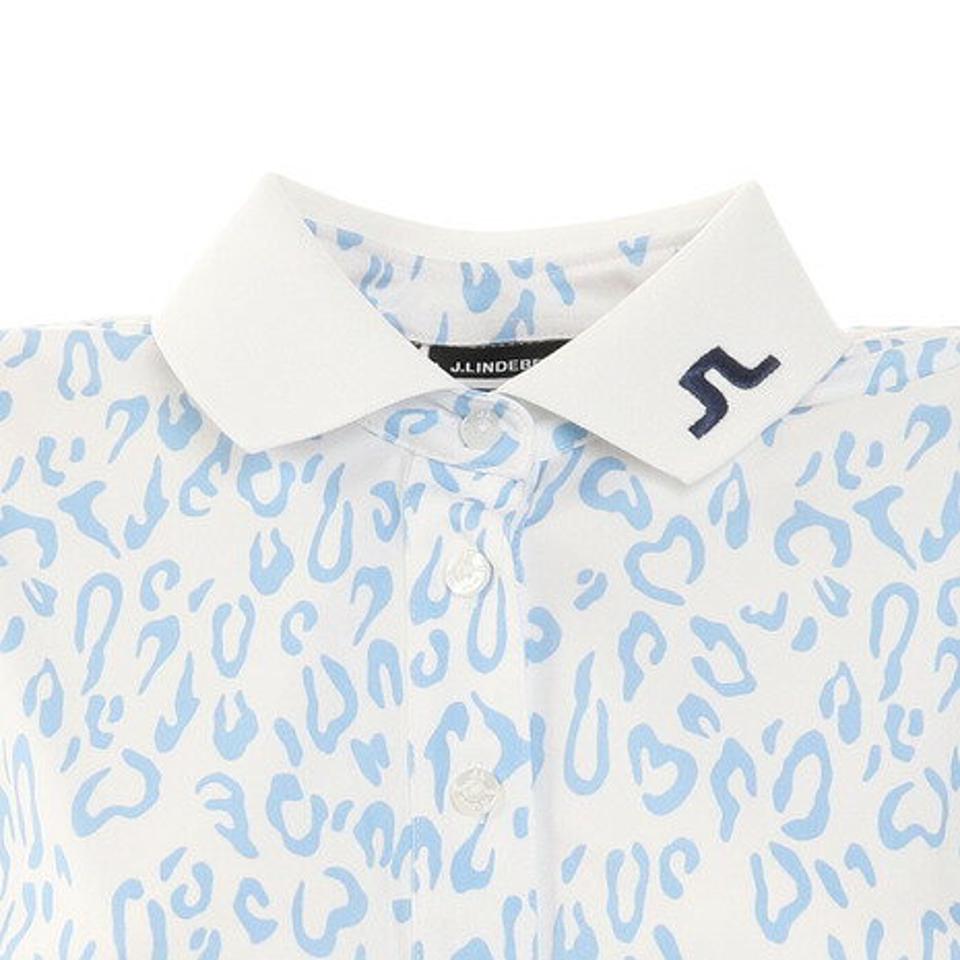 J.LINDEBERG(レディース)ゴルフウェア 4WAYストレッチ シーズナルプリントツアーテックポロシャツ 072-24351-093