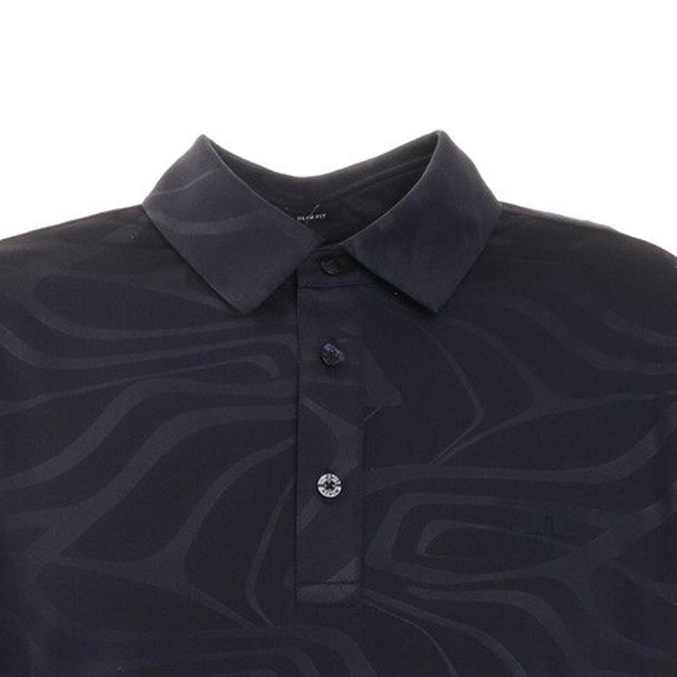 J.LINDEBERG(メンズ)ゴルフ ポロシャツ4WAYストレッチ プリント半袖ポロシャツ スリムフィット 071-24452-098