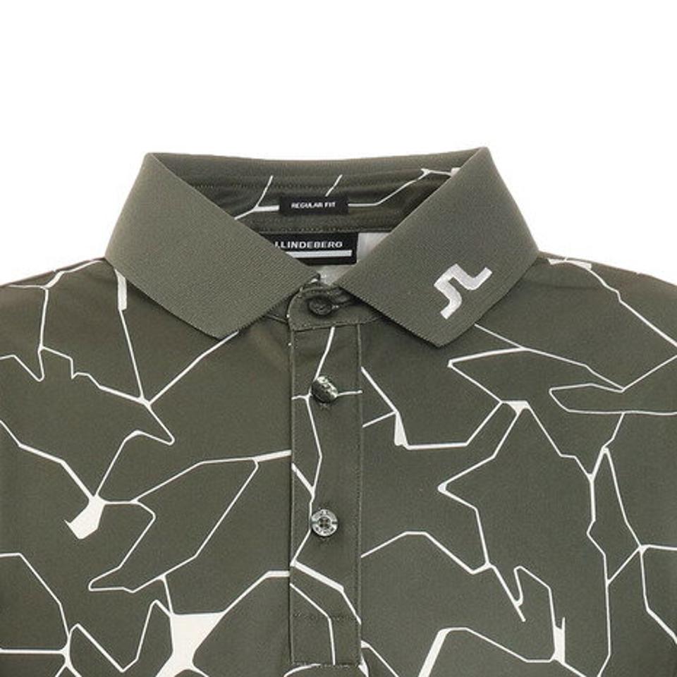 J.LINDEBERG(メンズ)ゴルフ ポロシャツ4WAYストレッチ Slitポロシャツ レギュラーフィット 071-24451-024