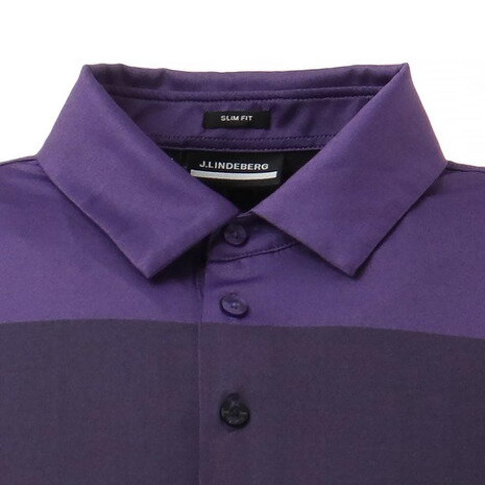 【最大5点購入で20%OFFクーポン対象!8/25まで】J.LINDEBERG(メンズ)ゴルフウェア 4WAYストレッチ バイカラーブリッジロゴポロシャツ スリムフィット 071-24444-087