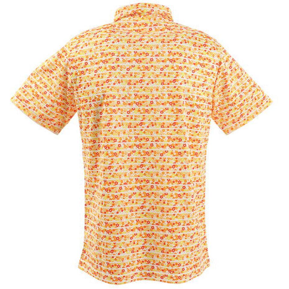 本間ゴルフ(HONMA) ゴルフウエア メンズ 花柄ボーダーミックス ショートスリーブシャツ 031-733124-OG (メンズ)