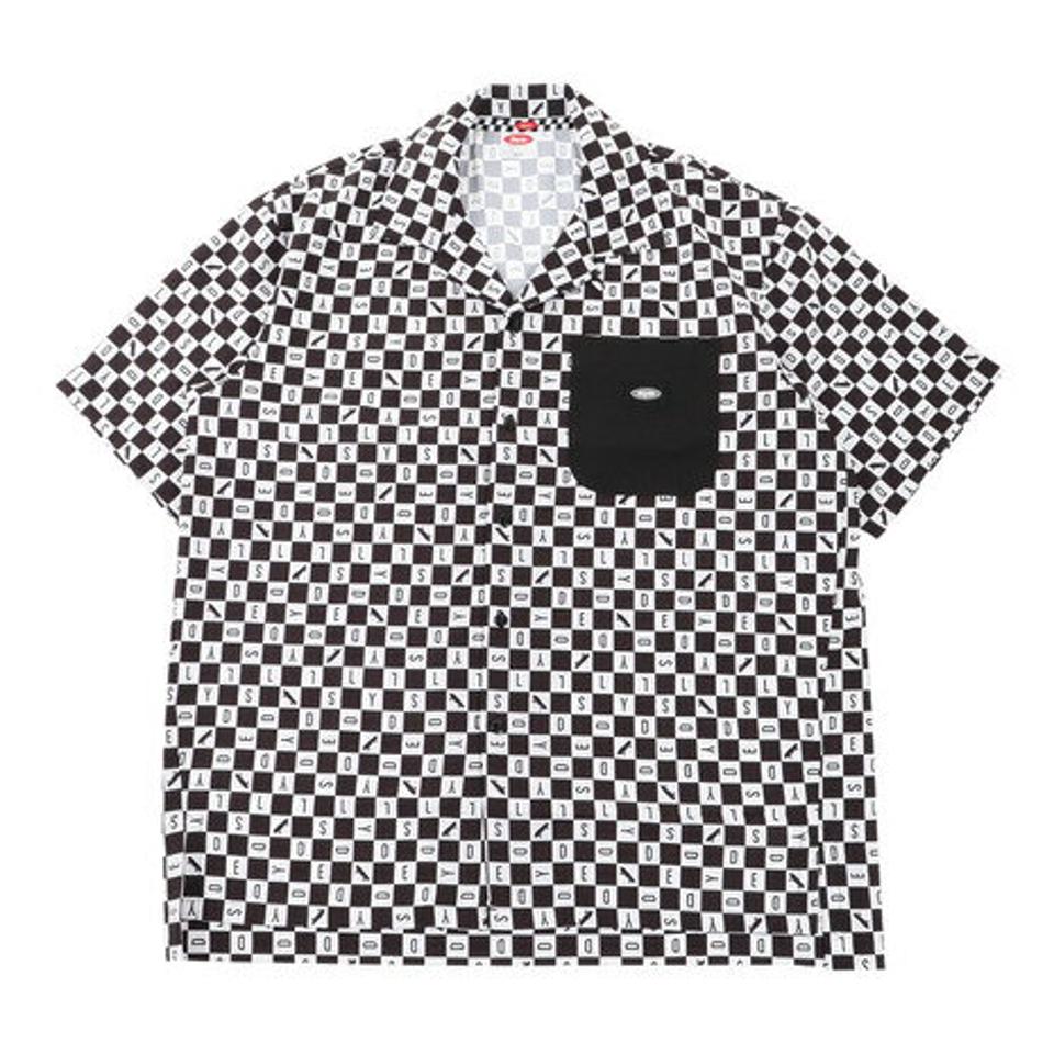 スライド(SLYDE)(メンズ)オープンカラーシャツ 22SS SLYM014-BKWH