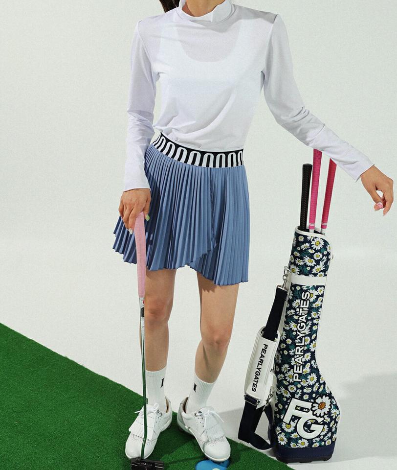 メッシュハーフネックTシャツ・全2色・b02694 レディース 【tops】トップス Tシャツ 長袖 ロンT 単色 無地 シンプル ベーシック ハーフネック メッシュ メロウ カジュアル ラフ UVカット 透け感 春 秋 韓国ファッション GOLFWEAR ゴルフウェア
