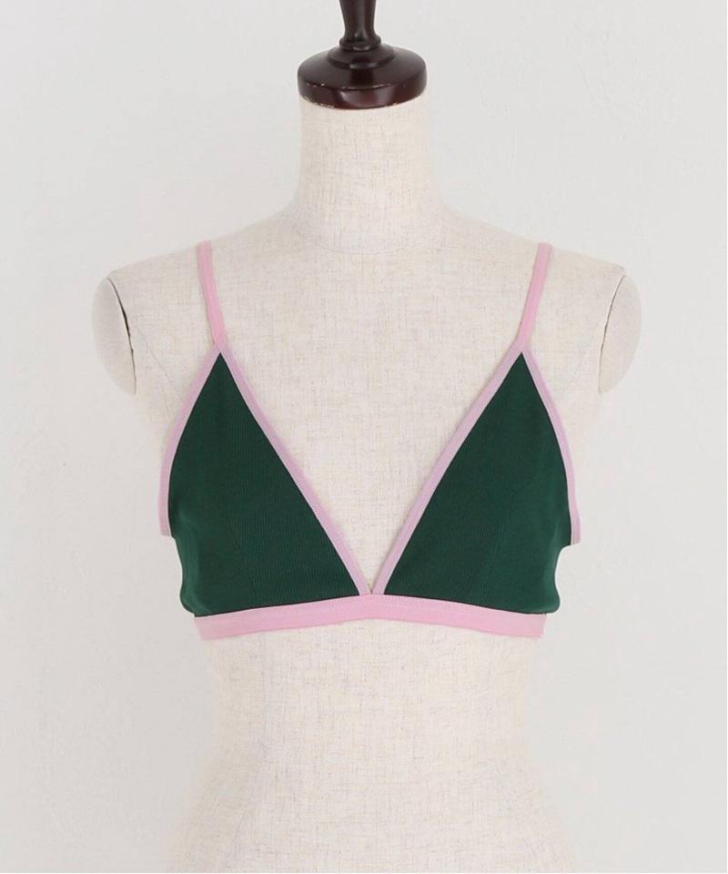 【MARCOMONDE / マルコモンド】 Cotton ribbed Bra TOP ベッチュウカラー