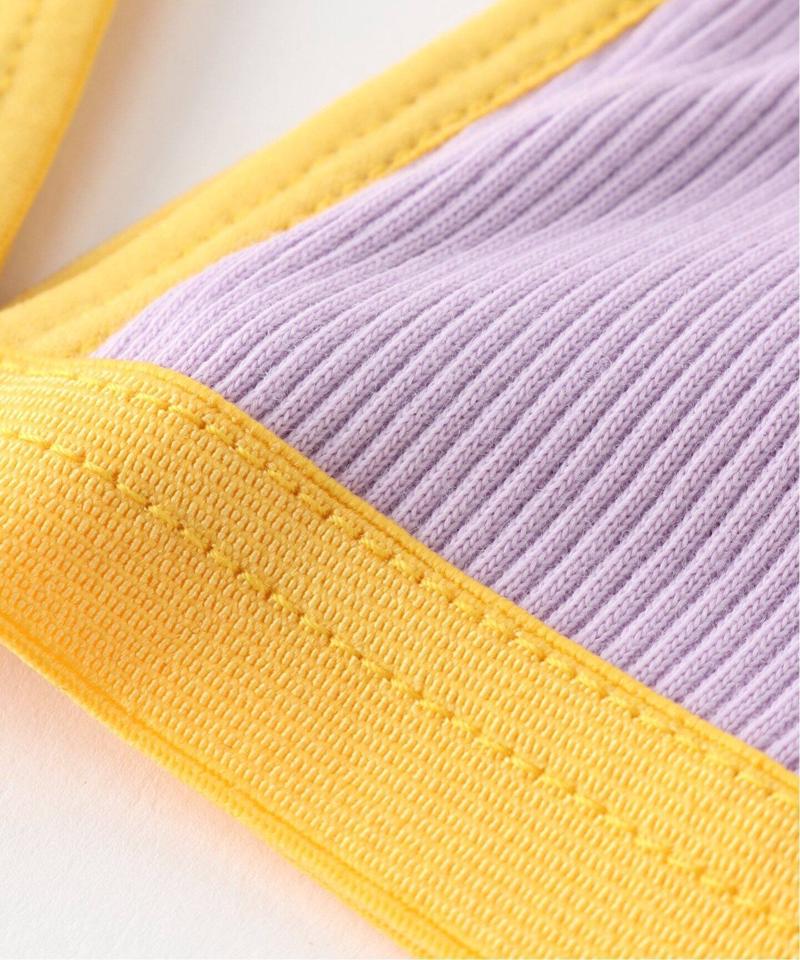 【MARCOMONDE / マルコモンド】 Cotton ribbed Bra TOP ベッチュウカラー