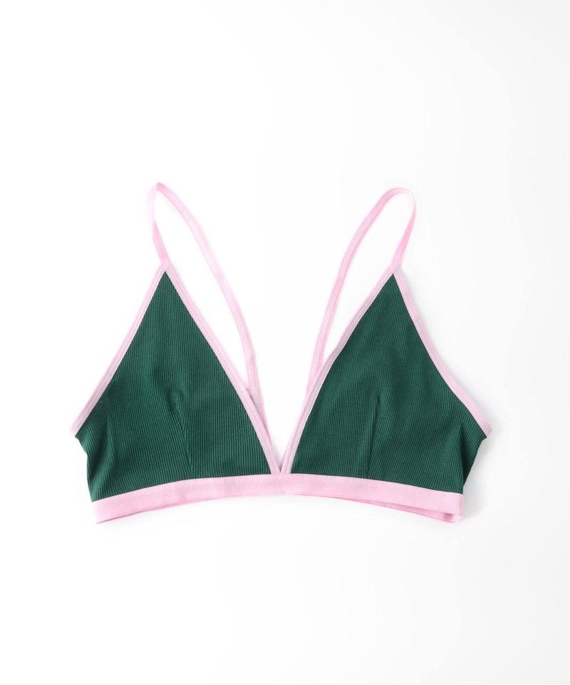 【MARCOMONDE / マルコモンド】 Cotton ribbed Bra TOP ベッチュウカラー