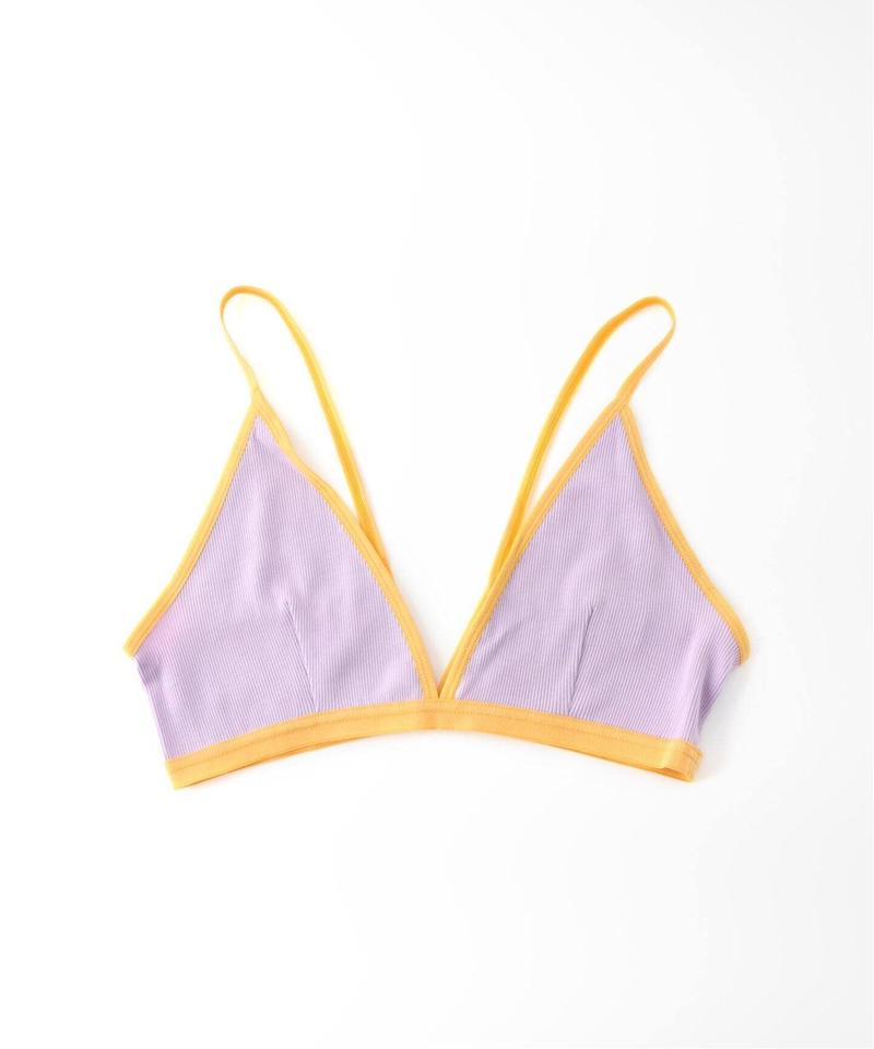 【MARCOMONDE / マルコモンド】 Cotton ribbed Bra TOP ベッチュウカラー