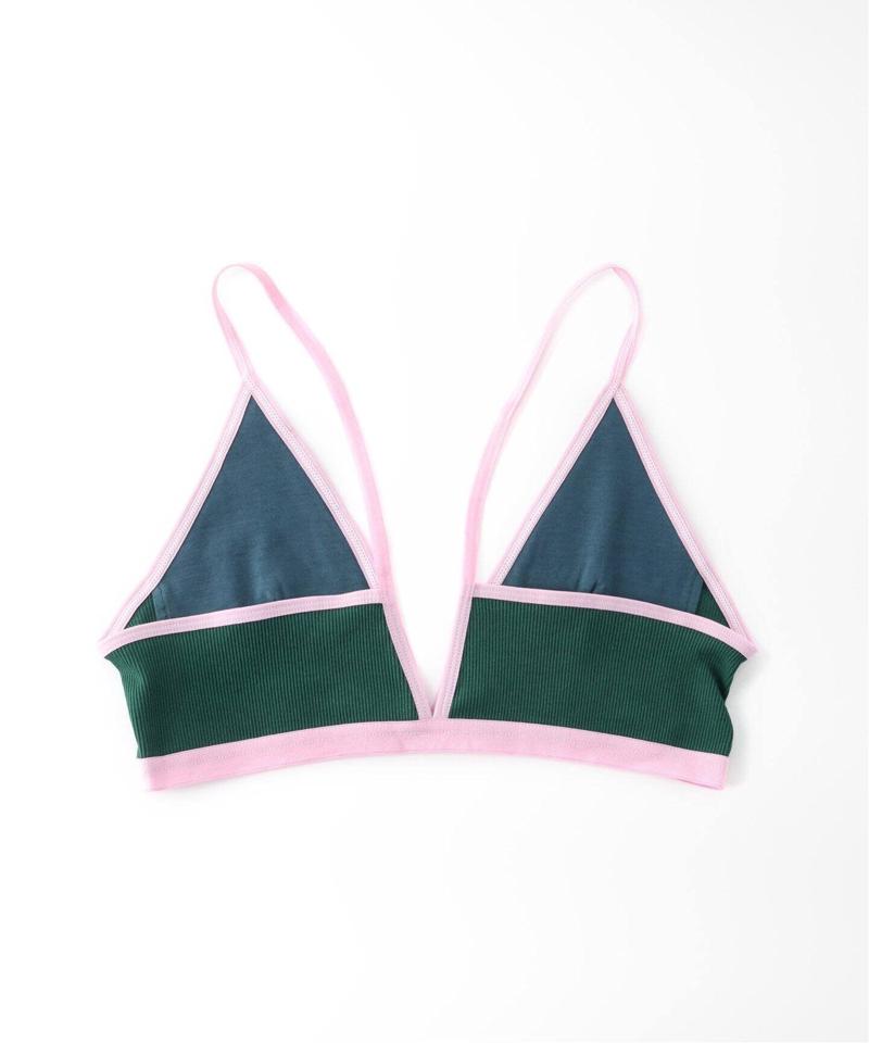 【MARCOMONDE / マルコモンド】 Cotton ribbed Bra TOP ベッチュウカラー