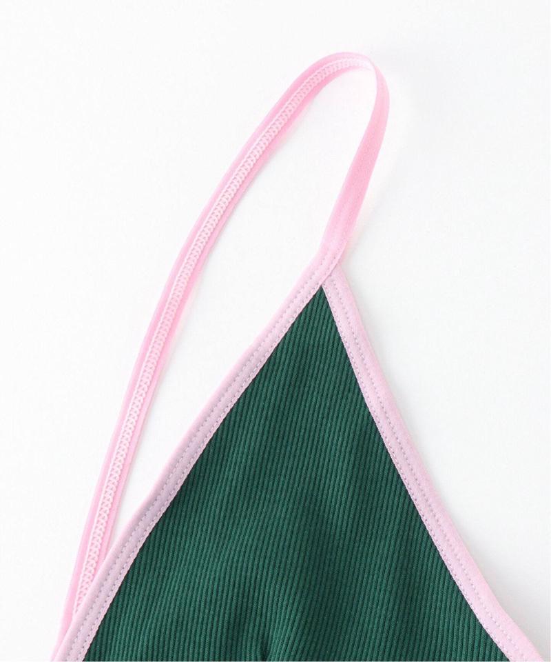 【MARCOMONDE / マルコモンド】 Cotton ribbed Bra TOP ベッチュウカラー