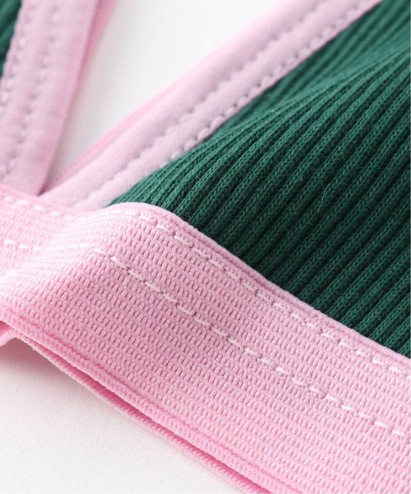 【MARCOMONDE / マルコモンド】 Cotton ribbed Bra TOP ベッチュウカラー