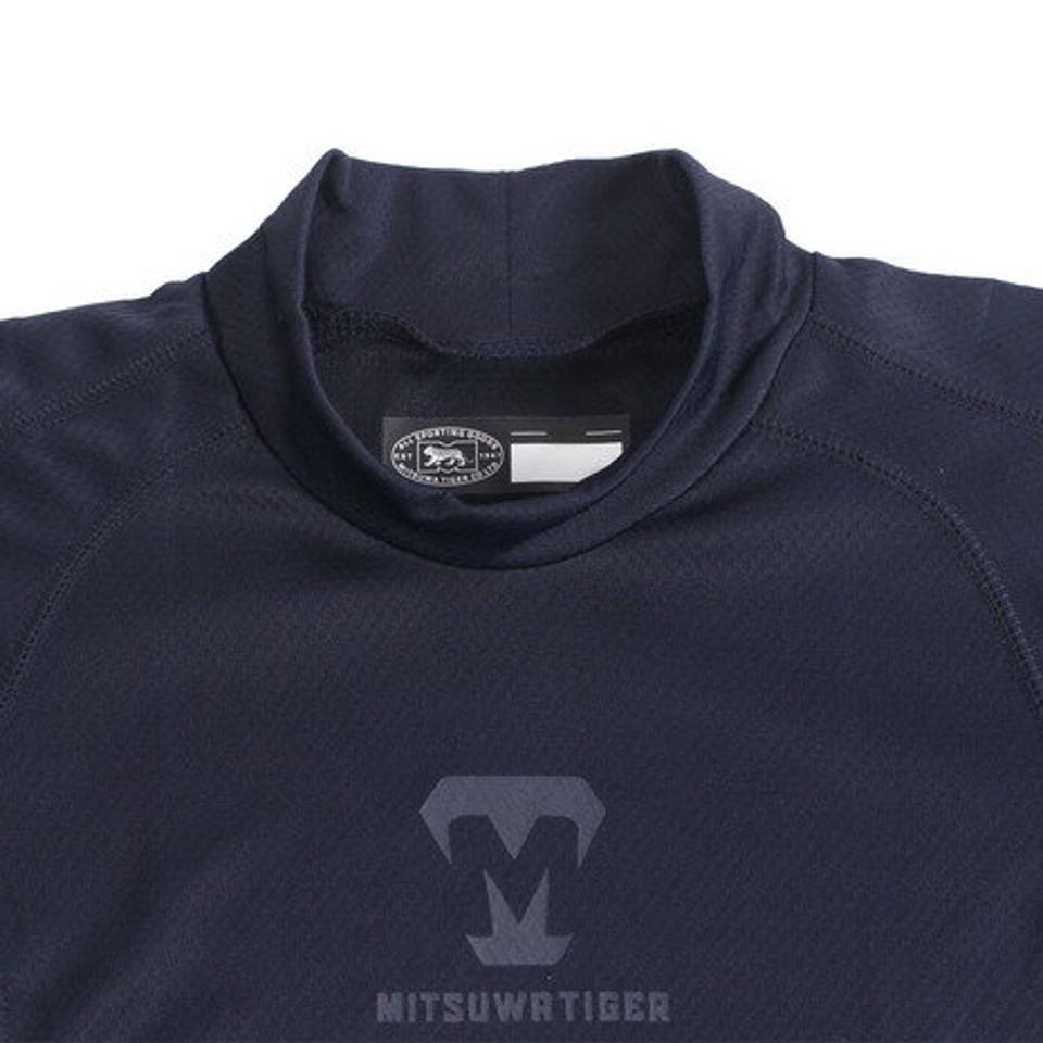 美津和タイガー(mitsuwa-tiger) 野球 アンダーシャツ 半袖 ジュニア RTハイネック ショートスリーブ インナー シャツ UWRJDYS-003 ネイビー (キッズ)