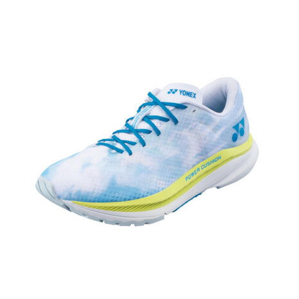 ヨネックス（YONEX）（メンズ）メンズ スニーカー ライトブルー レッド セーフランエアラスメン ライト SHRA1M ランニングシューズ