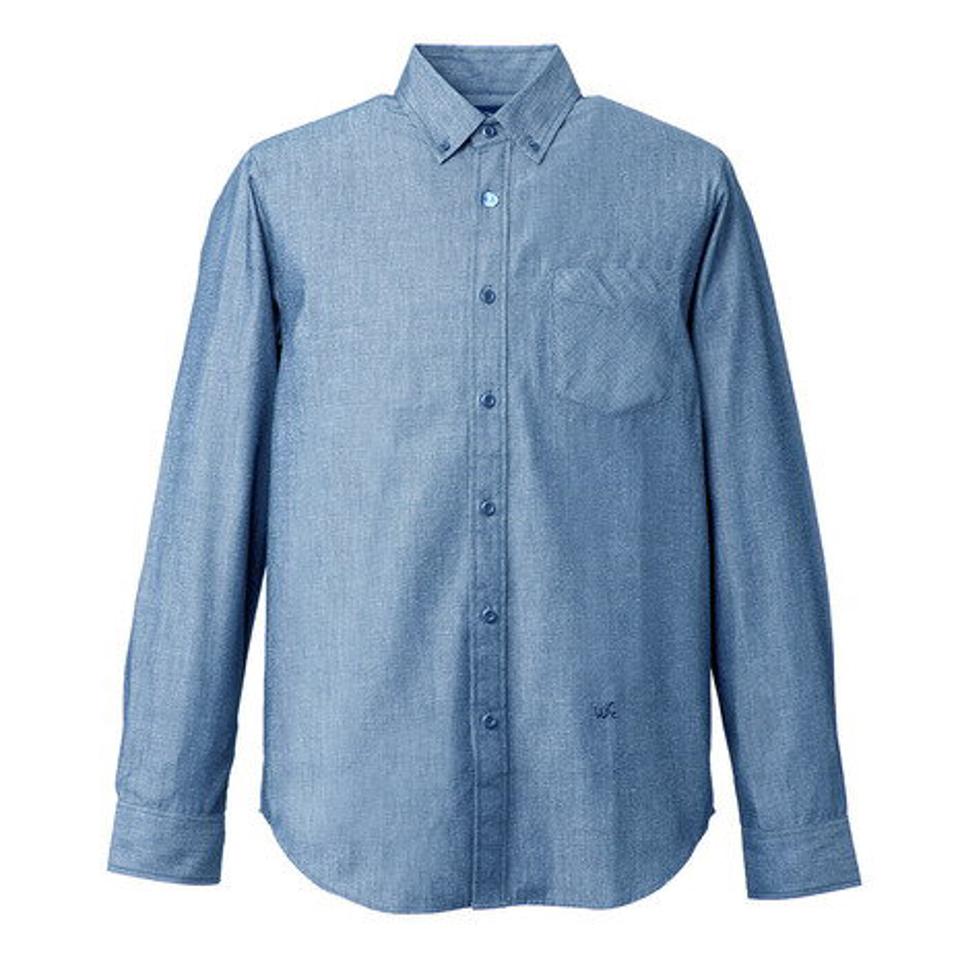 ホールアース(Whole Earth) M SCORONR ボタンダウンシャツ WE27JH05サックス (メンズ)